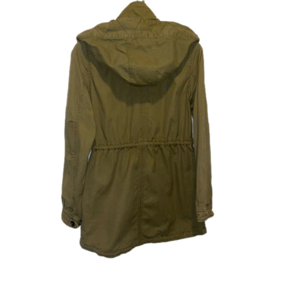 Women’s‎ Garage 100% cotton kaki hooded with pockets utility Jacket Sz small - Picture 11 of 16